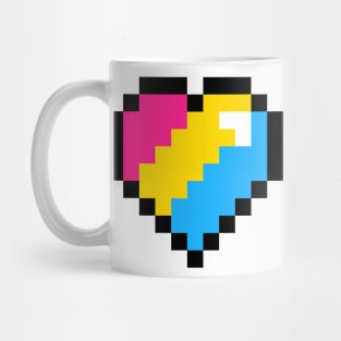 Pansexual Pride Pixel Heart Mug